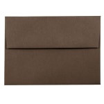 JAM Paper Booklet Invitation Envelopes, A6, Gummed Seal, 100% Recycled, Chocolate Brown, Pack Of 25