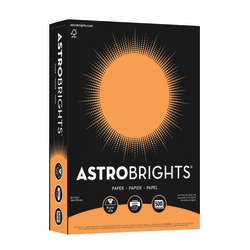 Astrobrights Color Multi-Use Printer & Copy Paper, Cosmic Orange, Letter (8.5in x 11in), 500 Sheets Per Ream, 24 Lb, 94 Brightness