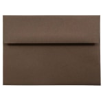 JAM Paper Booklet Invitation Envelopes, A7, Gummed Seal, 100% Recycled, Chocolate Brown, Pack Of 25