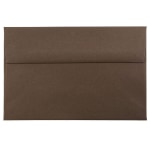 JAM Paper Booklet Invitation Envelopes , A8, Gummed Seal, 100% Recycled, Chocolate Brown, Pack Of 25