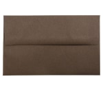 JAM Paper Booklet Invitation Envelopes, Gummed Seal, 100% Recycled, Chocolate Brown, Pack Of 25