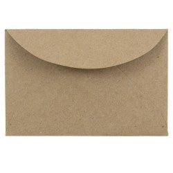 JAM PAPER 3Drug Premium Recycled Mini Envelopes, 2 5/16in x 3 5/8in, Brown Kraft Paper Bag, Pack Of 25