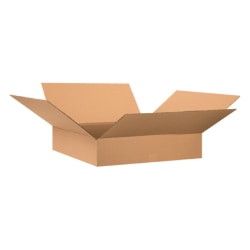 Partners Brand Flat Corrugated Boxes 30in x 30in x 6in, Bundle of 15