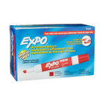 EXPO Low-Odor Dry-Erase Markers, Chisel Point, Red, Pack Of 12