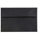 JAM Paper Booklet Invitation Envelopes, A7, Gummed Seal, 30% Recycled, Black, Pack Of 25