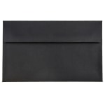 JAM Paper Booklet Invitation Envelopes, A10, Gummed Seal, 30% Recycled, Black, Pack Of 25