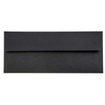 JAM PAPER #10 Business Premium Envelopes, 4 1/8in x 9 1/2in, Black Linen, Pack Of 25