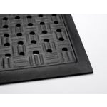 M+A Matting Cushion Station With Holes, 3 3/16ft x 20 1/8ft, Black