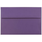 JAM Paper Booklet Invitation Envelopes, A7, Gummed Seal, Dark Purple, Pack Of 25