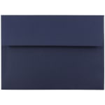 JAM Paper Booklet Invitation Envelopes, A7, Gummed Seal, Navy Blue, Pack Of 25