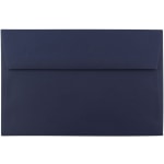 JAM Paper Booklet Invitation Envelopes, A9, Gummed Seal, Navy Blue, Pack Of 25