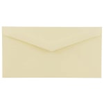 JAM Paper Booklet Envelopes, 4 1/2in x 8 1/8in, Gummed Seal, Ivory, Pack Of 25