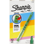 Sharpie Liquid Highlighters, Chisel Tip, Fluorescent Green, Box of 12