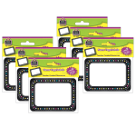 Teacher Created Materials Name Tags, Chalkboard Brights, 2-1/2inH x 3-1/2inW, 36 Name Tags Per Pack, Set Of 6 Packs