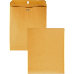 Quality Park Gummed Kraft Clasp Envelopes - Clasp - #95 - 10in Width x 12in Length - 28 lb - Gummed - Kraft - 100 / Box - Kraft