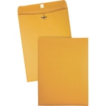 Quality Park Gummed Kraft Clasp Envelopes - Clasp - #97 - 10in Width x 13in Length - 28 lb - Gummed - Kraft - 100 / Box - Kraft