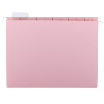 Smead 1/5-Cut Color Hanging Folders, Letter Size, Pink, Box Of 25