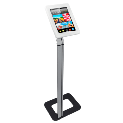 Mount-It! MI-3780 Secure iPad Enclosure And Floor Stand, 45inH x 15-1/4inW x 8-3/4inD, White