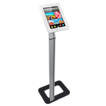 Mount-It! MI-3780 Secure iPad Enclosure And Floor Stand, 45inH x 15-1/4inW x 8-3/4inD, White