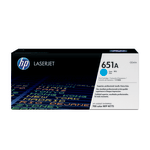 HP 651A Cyan Toner Cartridge, CE341A