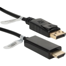 QVS DisplayPort To HDMI Digital A/V Cable, 15ft