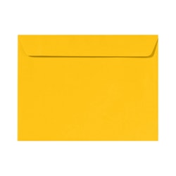 LUX Booklet 9in x 12in Envelopes, Gummed Seal, Sunflower Yellow, Pack Of 50