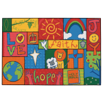 Carpets for Kids KID$Value Rugs Inspirational Patchwork Rug, 3ft x 4 1/2ft , Multicolor