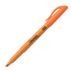 Sharpie Accent Pocket Highlighters, Fluorescent Orange, Box Of 12