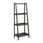 New Ridge Home Goods Dunnsville 60inH 4-Tier Leaning Ladder Bookcase, Espresso