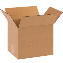 Partners Brand Corrugated Boxes, 10in x 8in x 10in, Kraft, Pack Of 25 Boxes