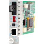 Omnitron iConverter T1/E1 Single-Fiber Media Converter RJ48 SC Single-mode 20km BiDi Module - 1 x T1/E1; 1 x SC Single-mode Single-Fiber (1550/1310); Internal Module; Lifetime Warranty