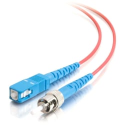 C2G-3m SC-ST 9/125 OS1 Simplex Singlemode Fiber Optic Cable (Plenum-Rated) - Red - 3m SC-ST 9/125 Simplex Single Mode OS2 Fiber Cable - Plenum CMP-Rated - Red - 10ft