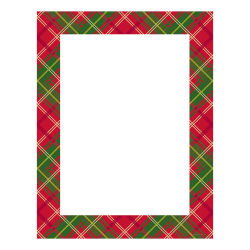 Great Papers! Country Plaid Holiday Letterhead, 8.5in x 11in, Inkjet and Laser Printer Compatible, 80 count