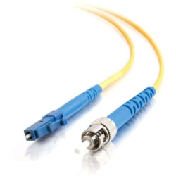 C2G 30m LC-ST 9/125 OS1 Simplex Singlemode PVC Fiber Optic Cable (LSZH) - Yellow - 30m LC-ST 9/125 Simplex Single Mode OS2 Fiber Cable - LSZH - Yellow - 100ft