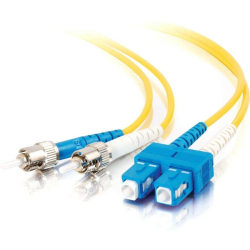 C2G 9m SC-ST 9/125 OS1 Duplex Single-Mode PVC Fiber Optic Cable (USA-Made) - Yellow - Patch cable - SC single-mode (M) to ST single-mode (M) - 9 m - fiber optic - duplex - 9 / 125 micron - OS1 - yellow