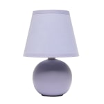 Simple Designs  Mini Ceramic Globe Table Lamp, 8.66inH, Purple