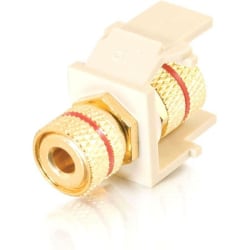 C2G Snap-in Red Banana Jack Keystone Module - Modular insert - ivory - 1 port