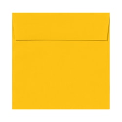 LUX Square Envelopes, 6 1/2in x 6 1/2in, Peel & Press Closure, Sunflower Yellow, Pack Of 50