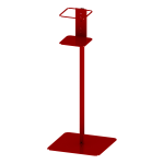 Built Sanitizer Floor Stand, 37in x 14in x 14in, Red