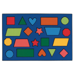 Carpets for Kids KID$Value Rugs Color Shapes Rug, 3ft x 4 1/2ft , Blue