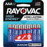 Rayovac Alkaline AAA Batteries - For Toy, Flashlight, LED Light, Remote Control - AAA - 12 / Pack