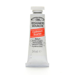 Winsor & Newton Designers Gouache, 14 mL, Cadmium Red, 94