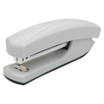 SKILCRAFT Light-Duty Standard Full-Strip Ergonomic Desktop Stapler, Light Gray