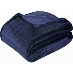 Sedona House Premium Microfiber Velvet Plush Flannel Throw Blanket, 60in x 80in Twin, Blue