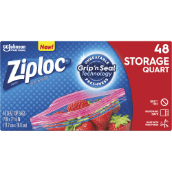 Ziploc Brand Seal Top Quart Storage Bags