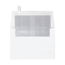 LUX Invitation Envelopes, A6, Peel & Press Closure, Silver/White, Pack Of 50