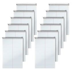 TOPS Second Nature Steno Books, 6in x 9in, Gregg Ruled, 80 Sheets, White, Pack Of 12