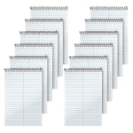 TOPS Second Nature Steno Books, 6in x 9in, Gregg Ruled, 80 Sheets, White, Pack Of 12