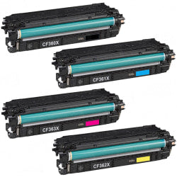 M&A Global Remanufactured High-Yield Black Toner Cartridge Replacement For HP 509X, CF360X, Pack Of 4