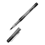 SKILCRAFT AbilityOne Free Ink Rollerball Pens, Medium Point, 0.7 mm, Silver Barrel, Black Ink, Pack Of 12 Pens